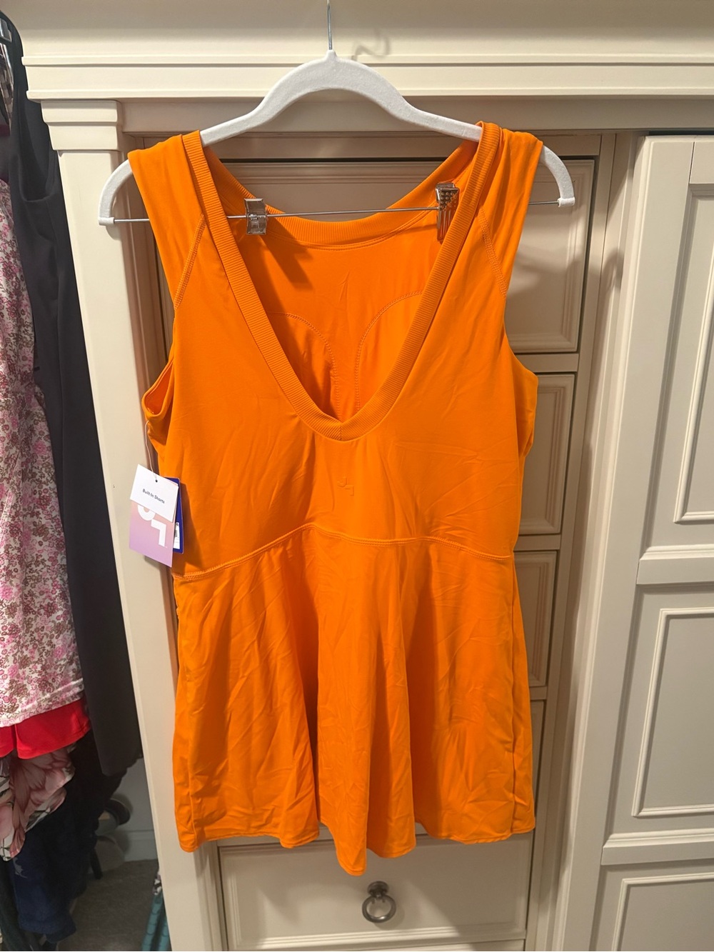 JoyLab Orange Sleeveless Active Dress with Side Slit - Picture 5 of 6